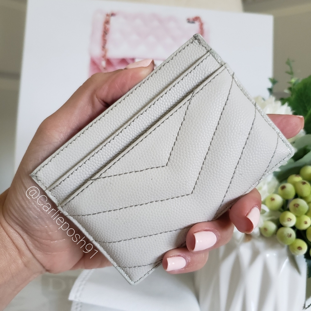 Authentic Pre-owned Yves Saint Laurent Grain De Poudre Card Case - Picture 4 of 12